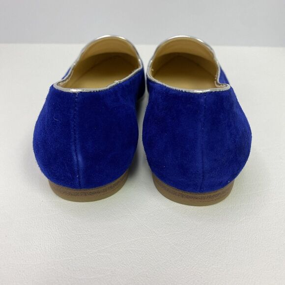 C Wonder Blue Suede Polar Bear Flats Size 6W - Picture 5 of 12
